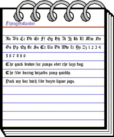 FlyingHollander Regular animated font preview