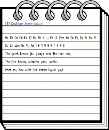 FM College Team in&out Regular animated font preview FM College Team in&out Regular animated font preview