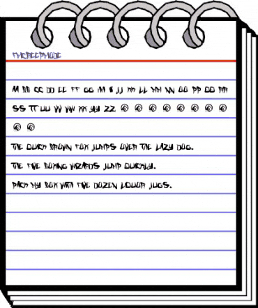 FM Creep Mode Regular animated font preview