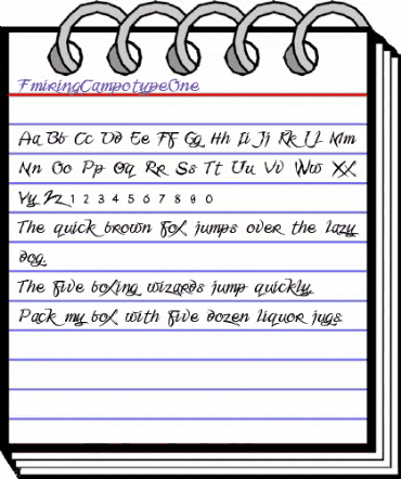 Fmiring Campotype One Regular animated font preview