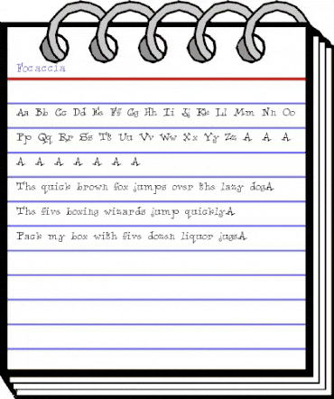 Focaccia Regular animated font preview