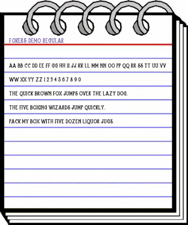 Fokers DEMO Regular animated font preview