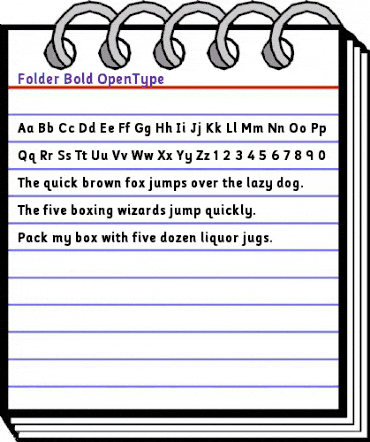 Folder Bold animated font preview