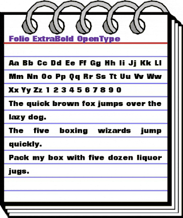 Folio Extra Bold animated font preview