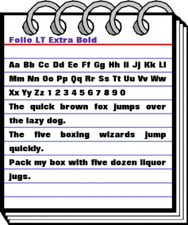 Folio LT Medium Bold animated font preview