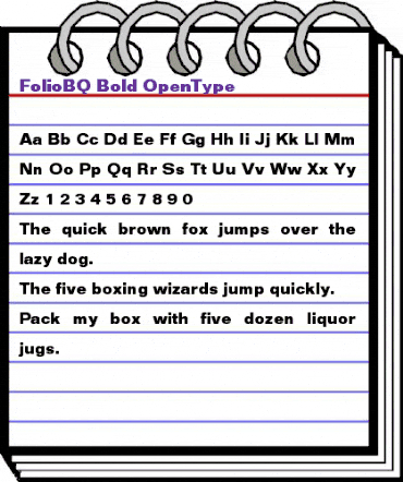 Folio BQ Regular animated font preview