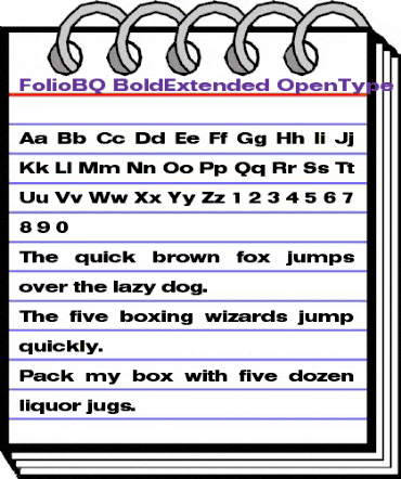 Folio BQ Regular animated font preview