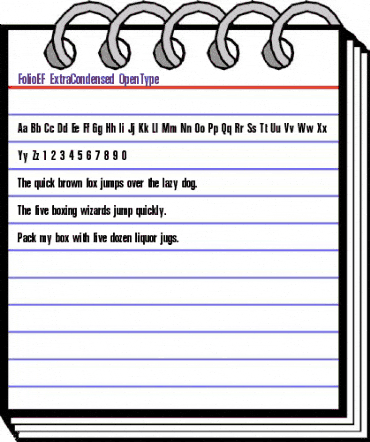 FolioEF-ExtraCondensed Regular animated font preview
