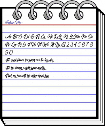 Follow Me Regular animated font preview