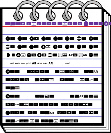 font arabic flags Regular animated font preview