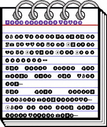 Font Bitcoin Color Regular animated font preview