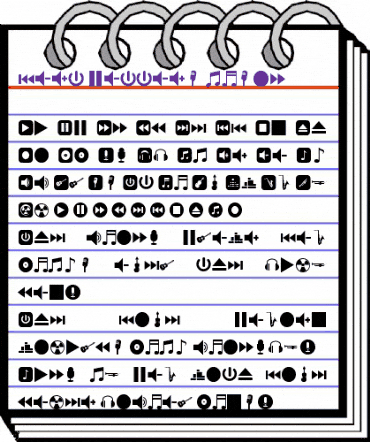 font bottons music Regular animated font preview