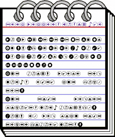 font bottons music pro Regular animated font preview