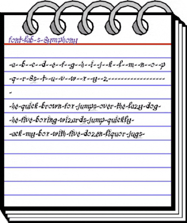 font-lab's Symphony Regular animated font preview