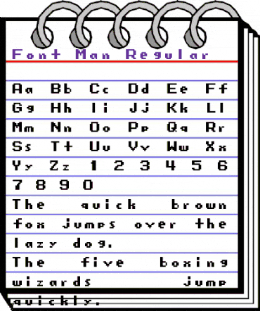 Font Man Regular animated font preview