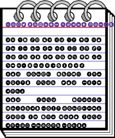 Font Social Media Color 2019 Regular animated font preview