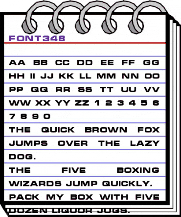 font348 Bold animated font preview