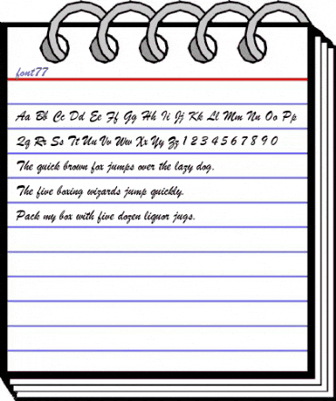 font77 Italic animated font preview