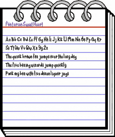 Fontarian Sweet Heart Regular animated font preview