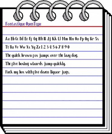 Fontastique Regular animated font preview