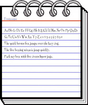 Fontesque Regular animated font preview