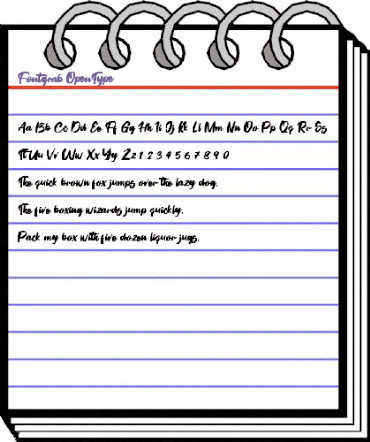 Fontgrab Regular animated font preview