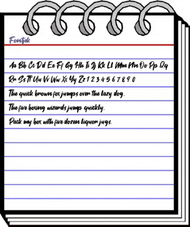 Fontjek Regular animated font preview