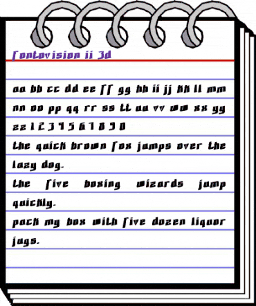 Fontovision II 3D animated font preview