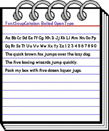 FontSoupCatalan Boiled animated font preview
