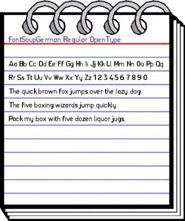 FontSoupGerman Regular animated font preview FontSoupGerman Regular animated font preview