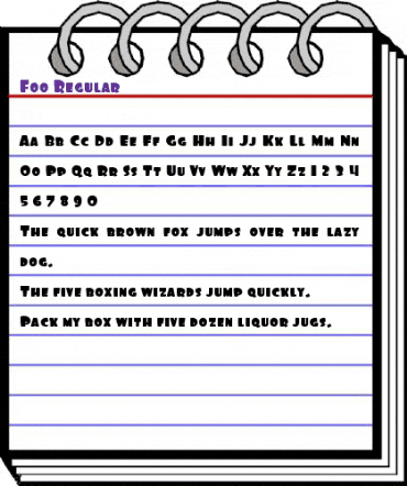 Foo Regular animated font preview