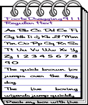 FooteDragging911 Regular animated font preview FooteDragging911 Regular animated font preview