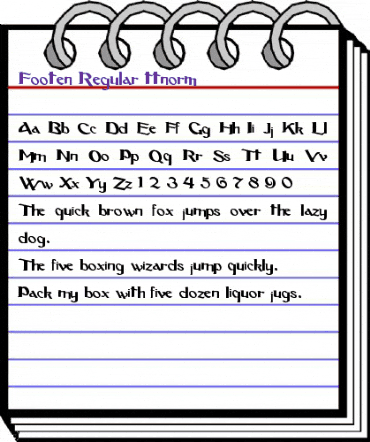 Footen Regular animated font preview