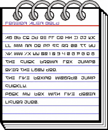 Foreign Alien Bold Bold animated font preview