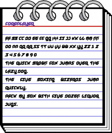 Foreplayer Regular animated font preview
