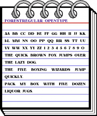 Forest Regular Regular animated font preview