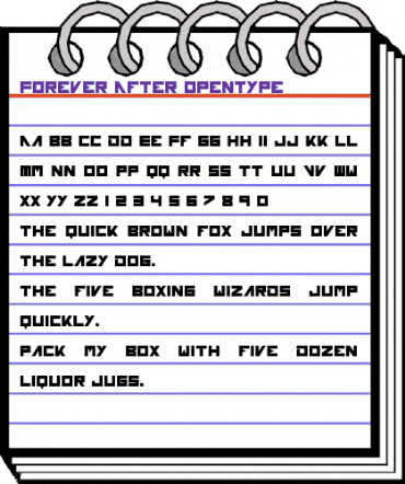 Forever After Regular animated font preview