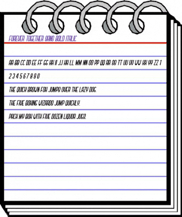 Forever Together Sans Bold Italic animated font preview