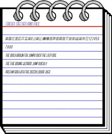 Forever Together Sans Italic animated font preview