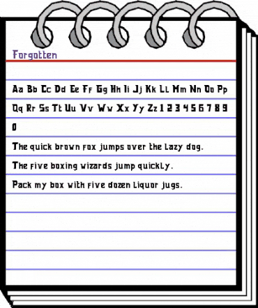 Forgotten Regular animated font preview