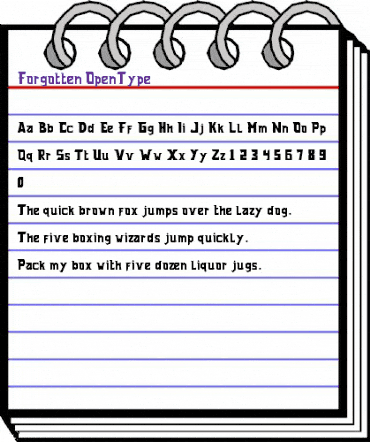 Forgotten Regular animated font preview