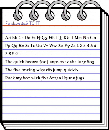 ForkbeardITC TT Regular animated font preview