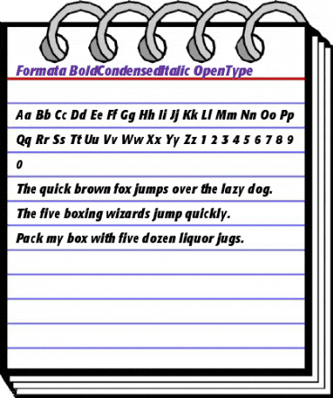 Formata Bold Condensed Italic animated font preview Formata Bold Condensed Italic animated font preview