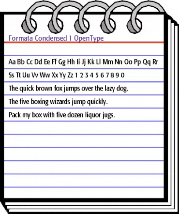 Formata Condensed animated font preview