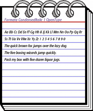 Formata Condensed Italic animated font preview Formata Condensed Italic animated font preview