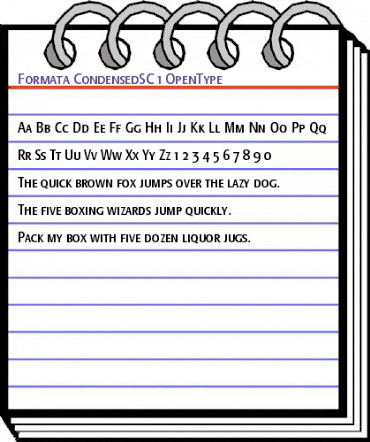 Formata Condensed Small Caps & Oldstyle Figures animated font preview