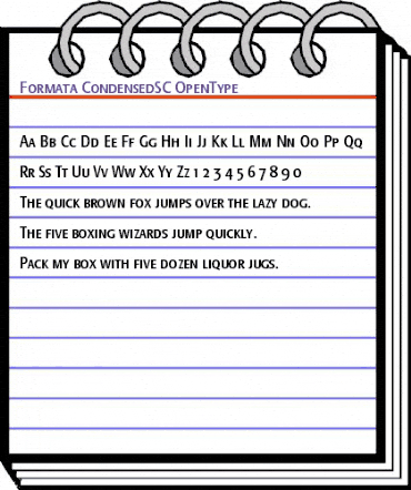 Formata Condensed SC animated font preview