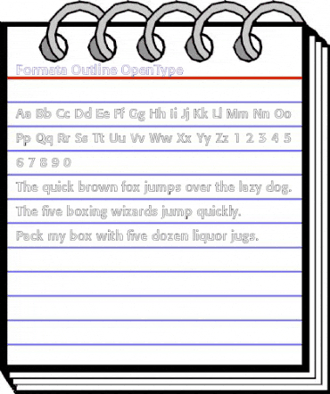 Formata Outline animated font preview