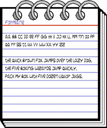 Formiane Regular animated font preview