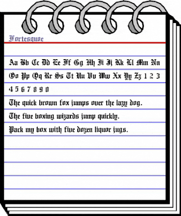 Fortesquoe Regular animated font preview